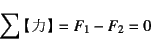 \begin{displaymath}
\sum\mbox{ýz} = F_1-F_2=0
\end{displaymath}