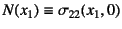 $N(x_1)\equiv\sigma_{22}(x_1,0)$