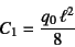 \begin{displaymath}
C_1=\dfrac{q_0 \ell^2}{8}
\end{displaymath}