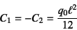 \begin{displaymath}
C_1=-C_2=\dfrac{q_0\ell^2}{12}
\end{displaymath}