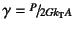 $\gamma=\slfrac{P}{2Gk\subsc{t}A}$