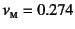 $\nu\subsc{m}=0.274$