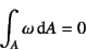 \begin{displaymath}
\int_A \omega \dint A=0
\end{displaymath}