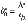 $\dot{\theta}_0^\ast=
\dfrac{\dot{\Delta}^\ast}{\slfrac{\ell}{2}}$