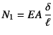 $N_1=EA \dfrac{\delta}{\ell}$