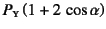 $P\subsc{y}
\left(1+2 \cos\alpha\right)$