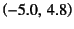 $\left(-5.0, 4.8\right)$