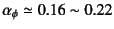 $\alpha_\phi\simeq 0.16\sim0.22$