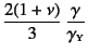 $\dfrac{2(1+\nu)}{3} 
\dfrac{\gamma}{\gamma\subsc{y}}$