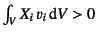 $\int_V X_i v_i\dint V>0$