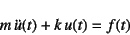 \begin{displaymath}
m \ddot{u}(t)+k u(t)=f(t)\end{displaymath}