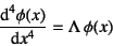 \begin{displaymath}
\D*[4]{\phi(x)}{x}=\Lambda \phi(x)
\end{displaymath}