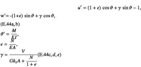 \begin{shorteqns}
u'& = & (1+\epsilon) \cos\vartheta+\gamma \sin\vartheta-1, \...
...d
\EQsep
\gamma=\dfrac{V}{Gk\subsc{t}A+\dfrac{N}{1+\epsilon}}
\end{shorteqns}