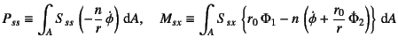 $\displaystyle P_{ss}\equiv\int_A S_{ss} \left(-\dfrac{n}{r} \dot{\phi}\right)...
... \Phi_1-n \left(\dot\phi+\dfrac{r_0}{r} \dot{\Phi}_2 \right)
\right\}\dint A$