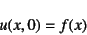 \begin{displaymath}
u(x,0)=f(x)
\end{displaymath}