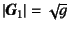 $\left\vert\fat{G}_1\right\vert=
\sqrt{g}$