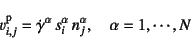 \begin{displaymath}
v_{i,j}\super{p}=\dot{\gamma}^\alpha s_i^\alpha n_j^\alpha, \quad
\alpha=1, \cdots, N
\end{displaymath}