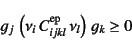 \begin{displaymath}
g_j \left(\nu_i C_{ijkl}\super{ep} \nu_l\right) g_k \ge 0
\end{displaymath}