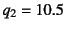 $q_2=10.5$